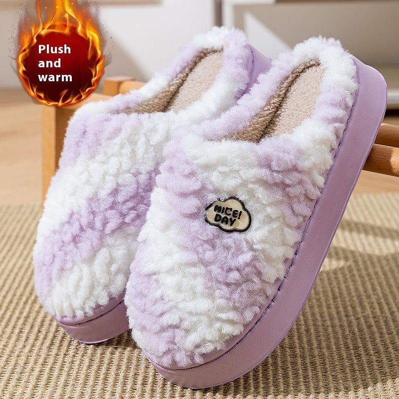 Women's Warm Non-slip Mute Velvet Cotton Slippers | Luxury Home Accessories | Heulog Glow