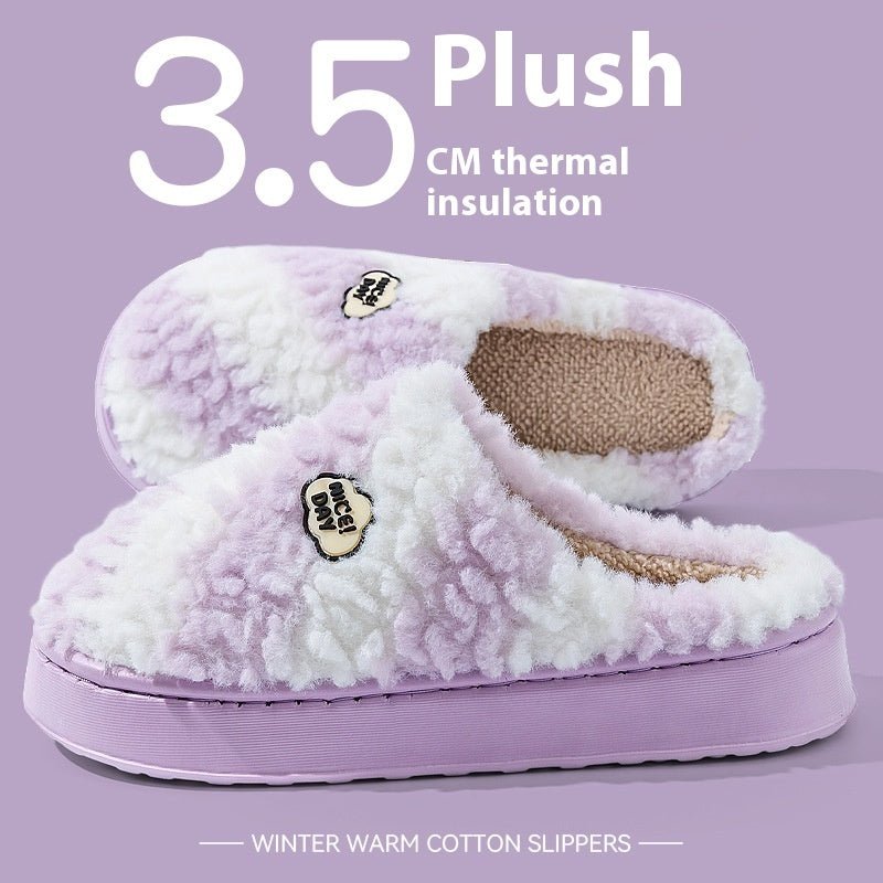 Women's Warm Non-slip Mute Velvet Cotton Slippers | Luxury Home Accessories | Heulog Glow