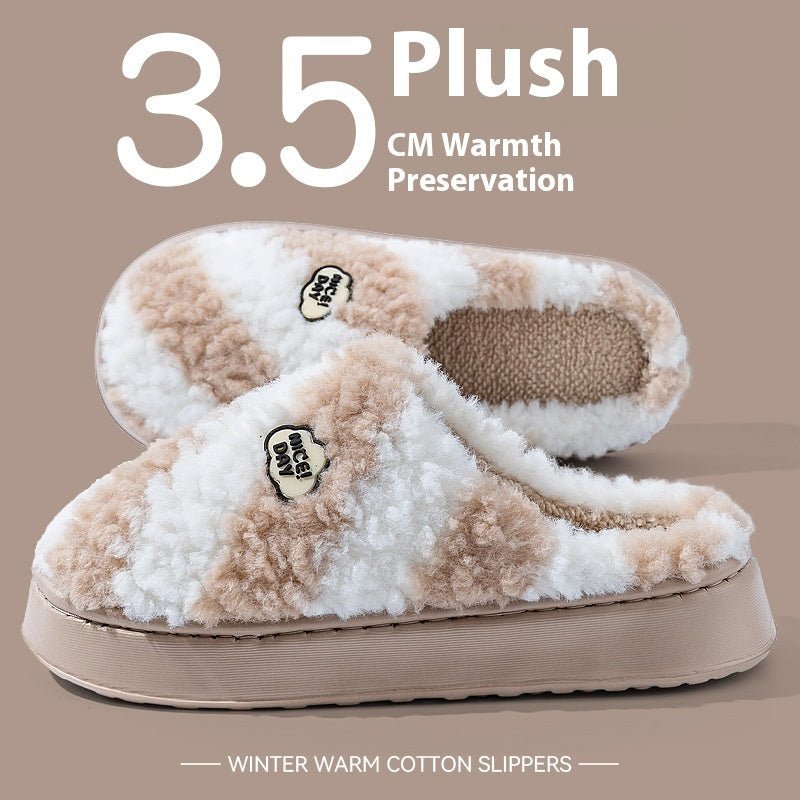 Women's Warm Non-slip Mute Velvet Cotton Slippers | Luxury Home Accessories | Heulog Glow