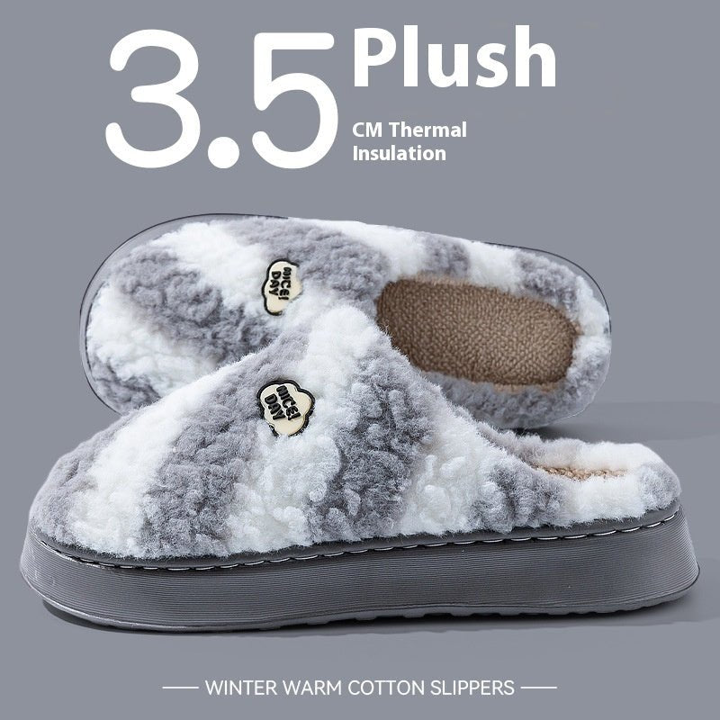 Women's Warm Non-slip Mute Velvet Cotton Slippers | Luxury Home Accessories | Heulog Glow