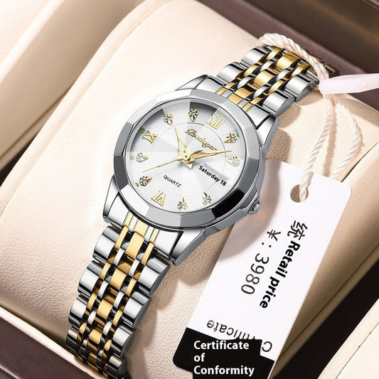 Women's Waterproof Luminous Double Calendar Wrist Watch | Luxury Home Accessories | Heulog Glow