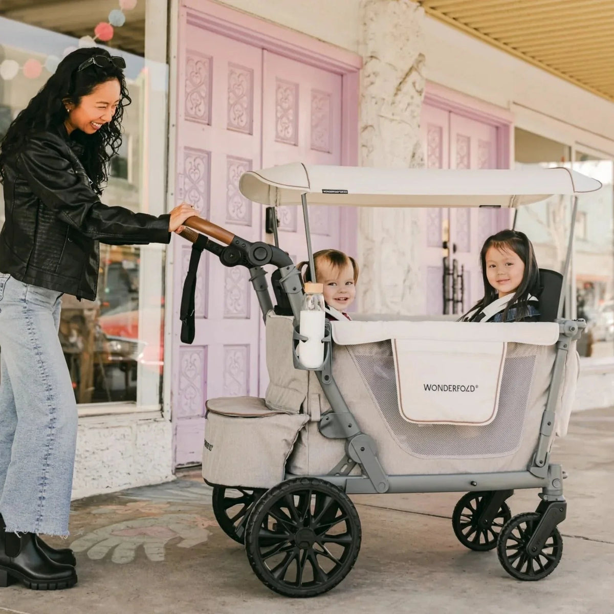 Wonderfold L4 Quad Stroller Wagon - Grey | Luxury Home Accessories | Heulog Glow