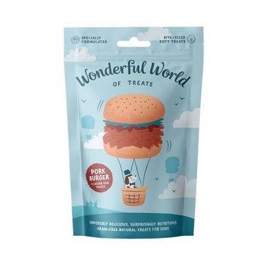 Wonderful World of Treats Pulled Pork Burger 50g | Luxury Home Accessories | Heulog Glow