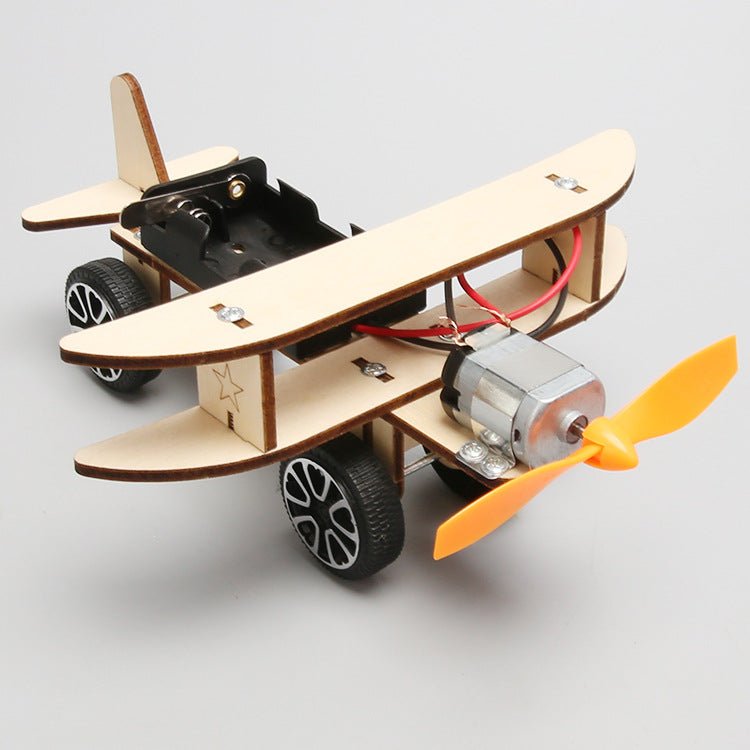 Wooden DIY Airplane Kids Puzzles Helicopter School Projects Experiment Kits Science Toys For Children Education | Luxury Home Accessories | Heulog Glow