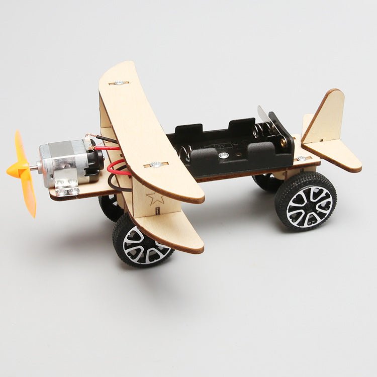 Wooden DIY Airplane Kids Puzzles Helicopter School Projects Experiment Kits Science Toys For Children Education | Luxury Home Accessories | Heulog Glow