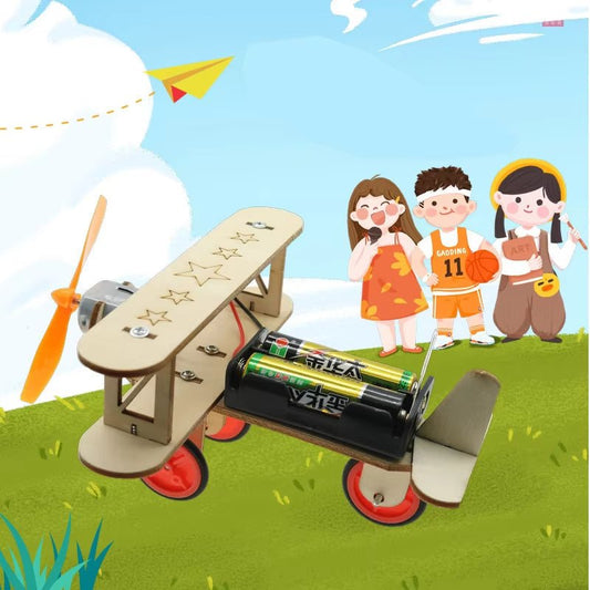 Wooden DIY Airplane Kids Puzzles Helicopter School Projects Experiment Kits Science Toys For Children Education | Luxury Home Accessories | Heulog Glow