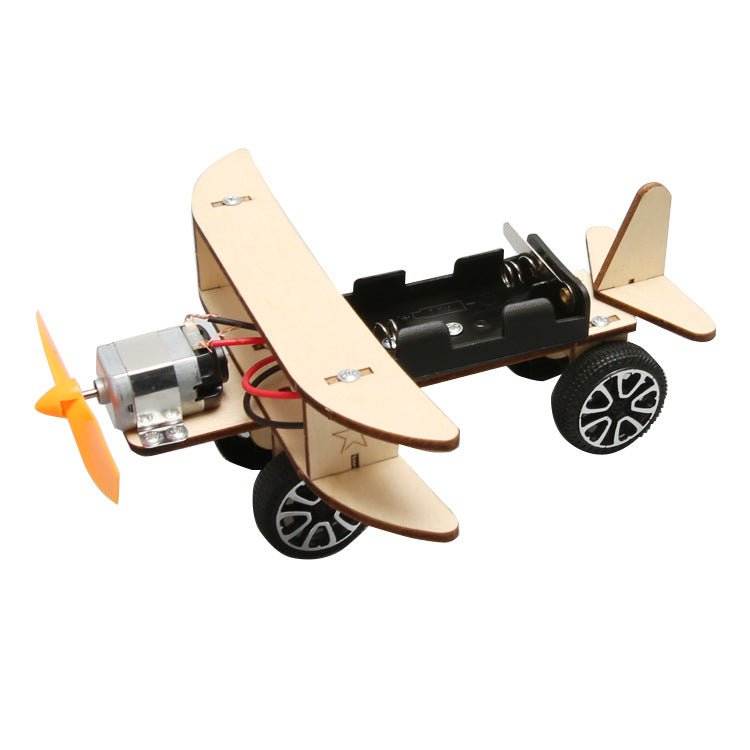 Wooden DIY Airplane Kids Puzzles Helicopter School Projects Experiment Kits Science Toys For Children Education | Luxury Home Accessories | Heulog Glow