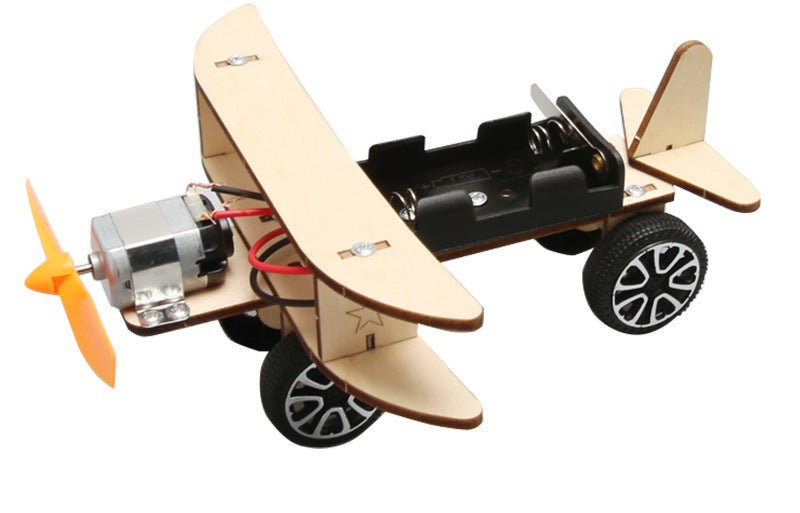 Wooden DIY Airplane Kids Puzzles Helicopter School Projects Experiment Kits Science Toys For Children Education | Luxury Home Accessories | Heulog Glow