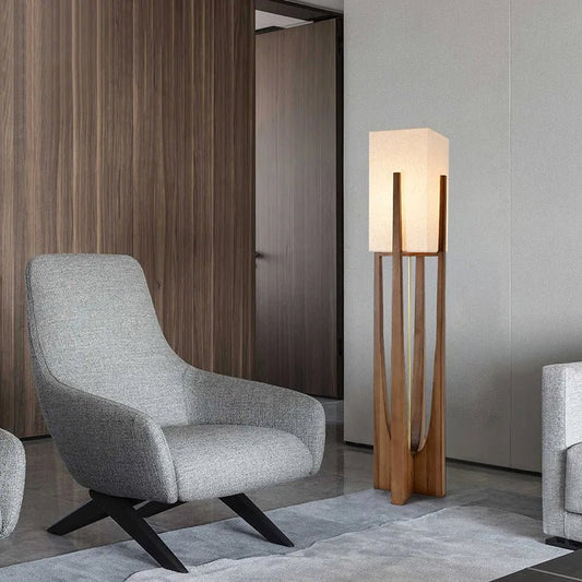 Wooden Fairbanks Floor Lamp | Luxury Home Accessories | Heulog Glow