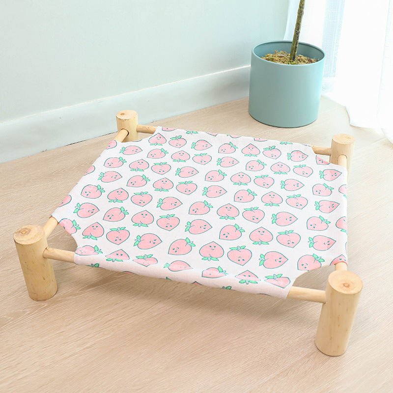 Wooden Frame Canvas Cat Pet Moistureproof Hammock | Luxury Home Accessories | Heulog Glow