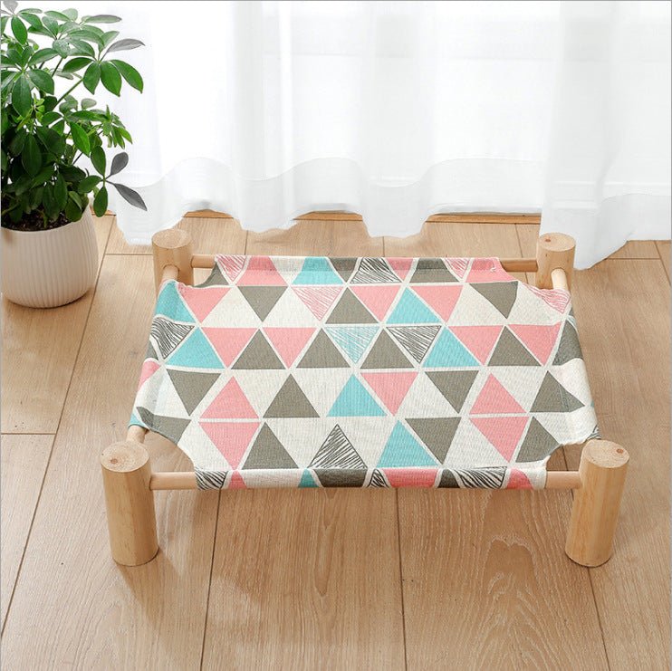 Wooden Frame Canvas Cat Pet Moistureproof Hammock | Luxury Home Accessories | Heulog Glow