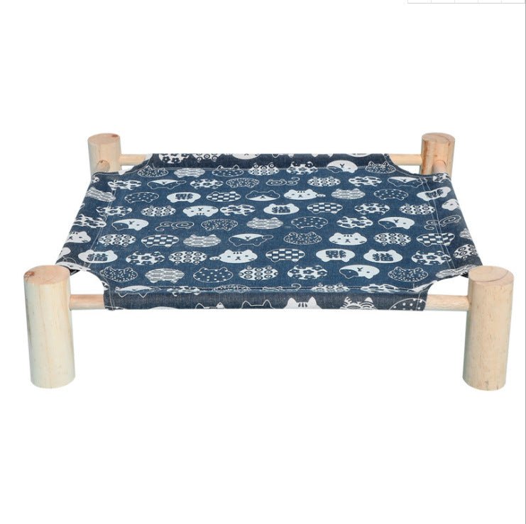 Wooden Frame Canvas Cat Pet Moistureproof Hammock | Luxury Home Accessories | Heulog Glow