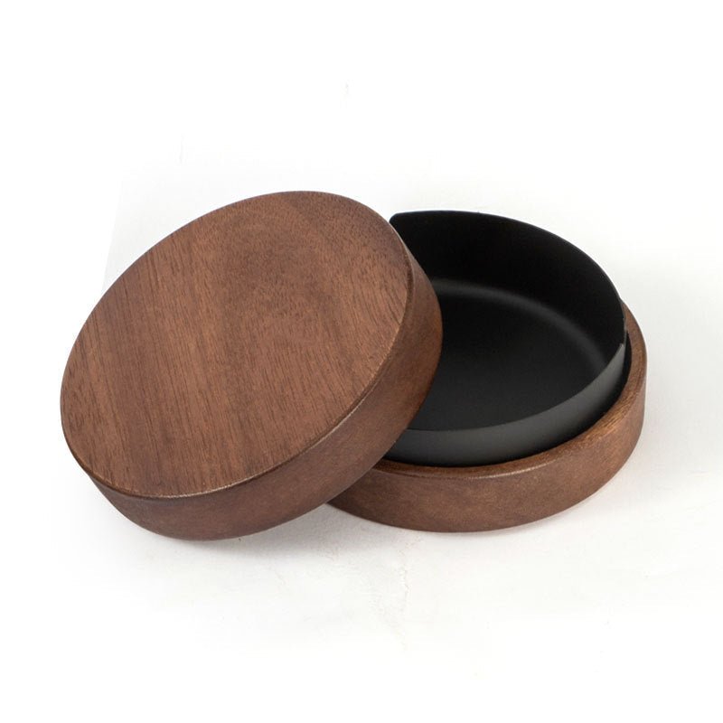 Wooden Trendy Unique Black Walnut Ashtray With Lid | Luxury Home Accessories | Heulog Glow