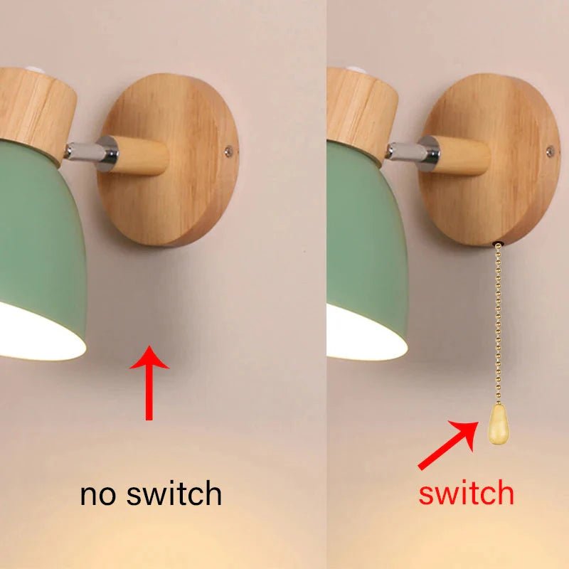 Wooden Wall Lamp With Switch | Luxury Home Accessories | Heulog Glow