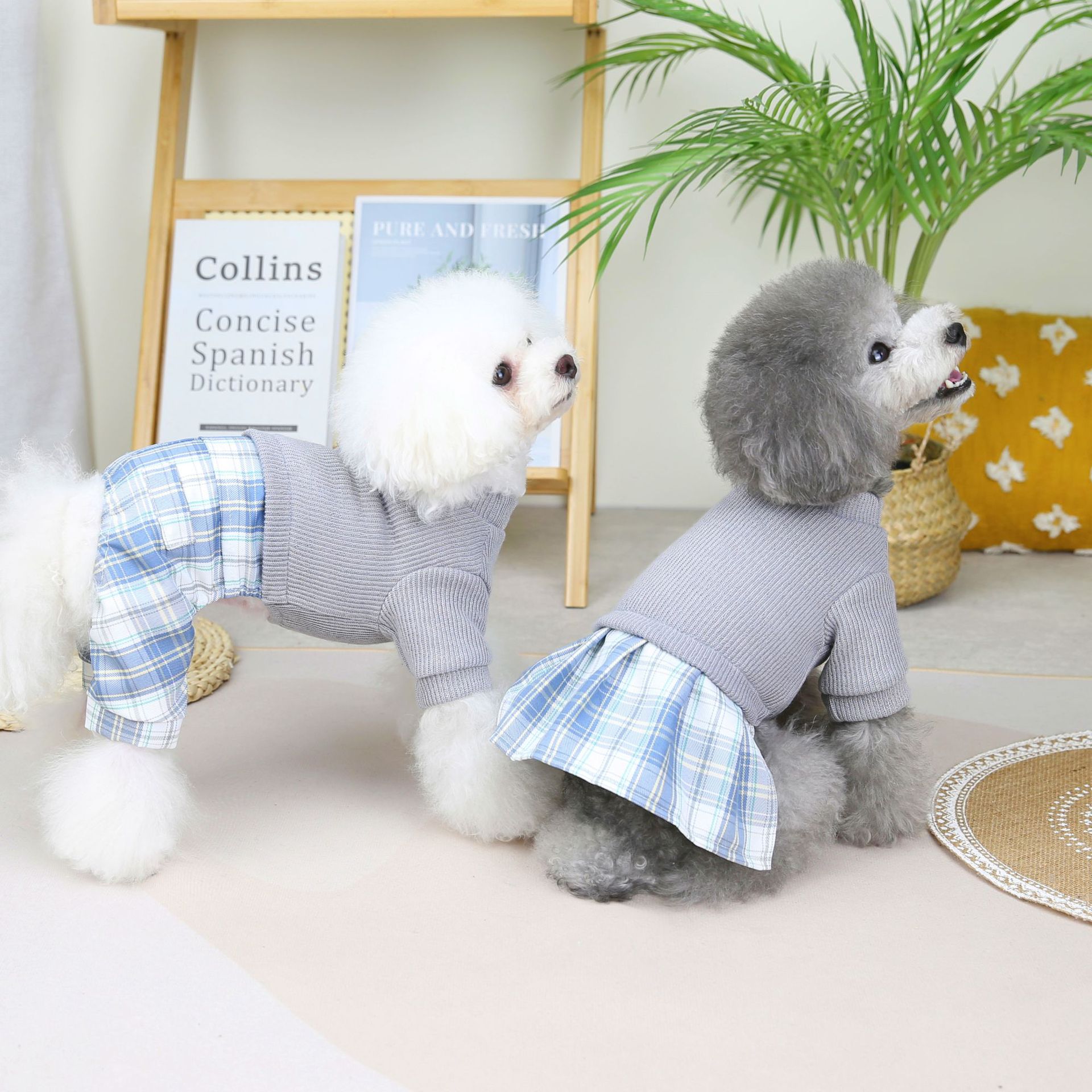 Wool Fabric Leisure Warm Sweatshirt Skirt Pants Suit Dog Clothes | Luxury Home Accessories | Heulog Glow