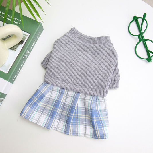 Wool Fabric Leisure Warm Sweatshirt Skirt Pants Suit Dog Clothes | Luxury Home Accessories | Heulog Glow