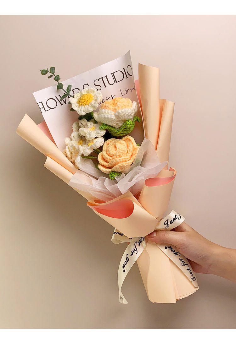 Wool Woven Bouquet Qixi Valentine's Day Gift | Luxury Home Accessories | Heulog Glow