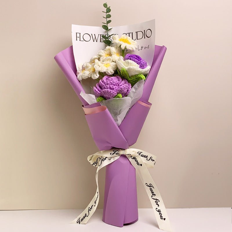Wool Woven Bouquet Qixi Valentine's Day Gift | Luxury Home Accessories | Heulog Glow