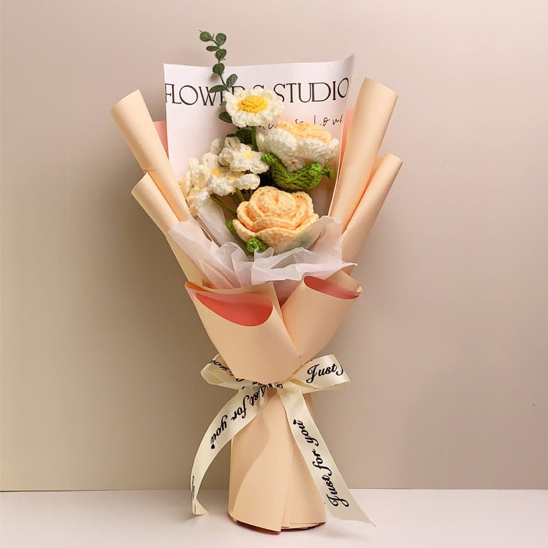Wool Woven Bouquet Qixi Valentine's Day Gift | Luxury Home Accessories | Heulog Glow