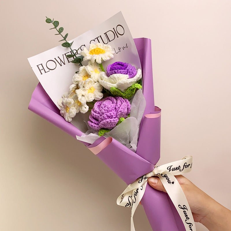 Wool Woven Bouquet Qixi Valentine's Day Gift | Luxury Home Accessories | Heulog Glow