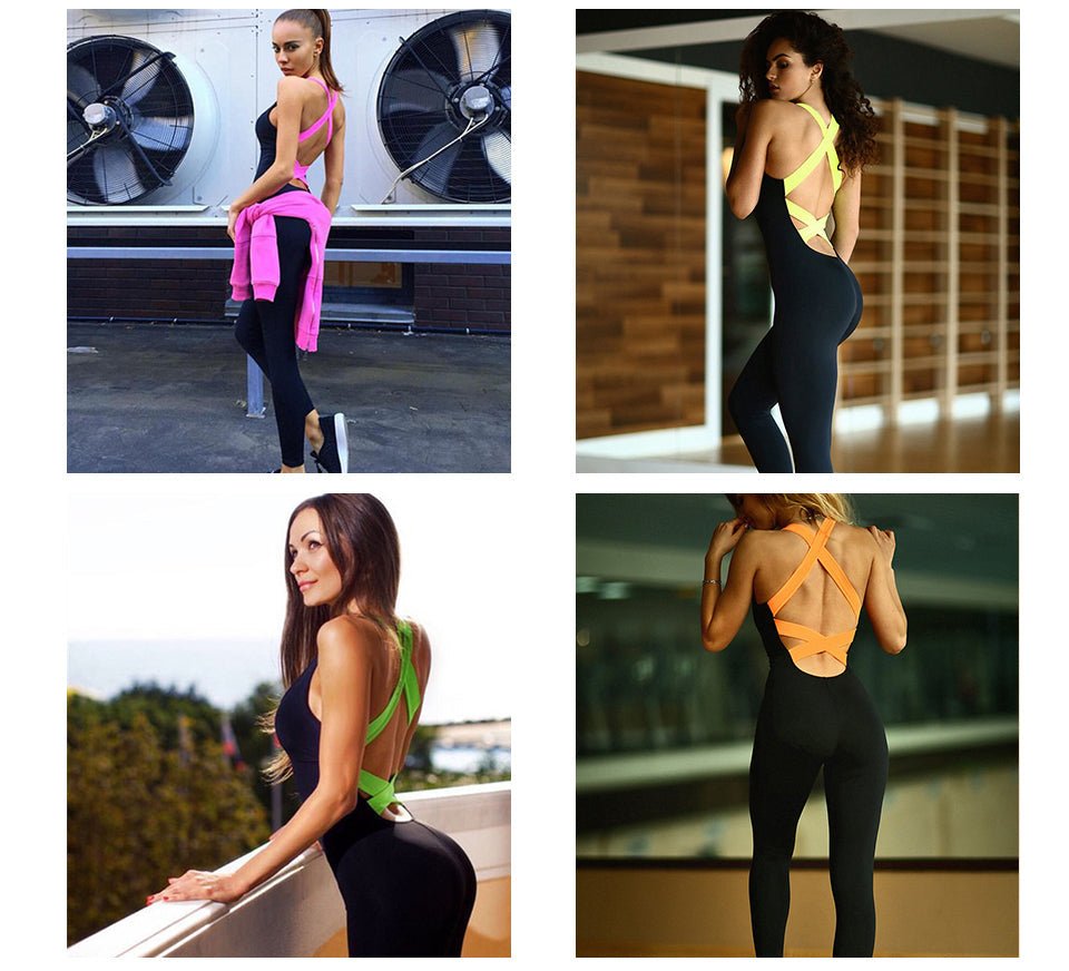 Workout Tracksuit For Women One Piece Sport Clothing Backless Sport Suit Running Tight Dance Sportswear Gym Yoga Women Set | Luxury Home Accessories | Heulog Glow
