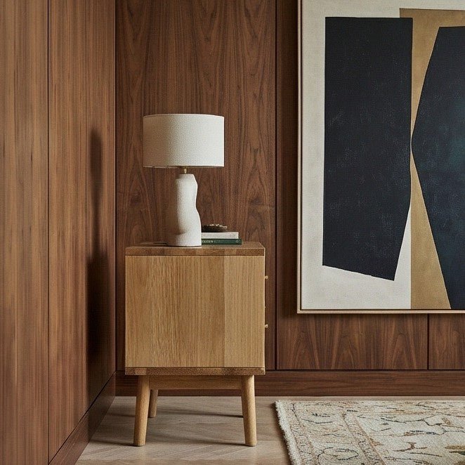 Wright Oak Bedside Table | Luxury Home Accessories | Heulog Glow