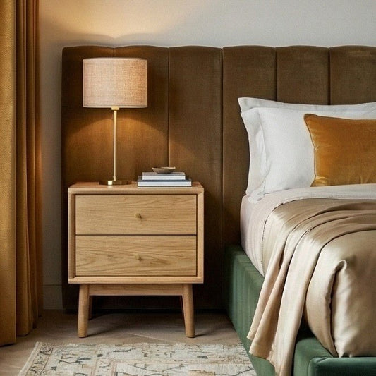 Wright Oak Bedside Table | Luxury Home Accessories | Heulog Glow