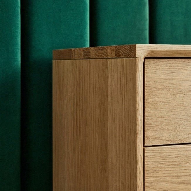 Wright Oak Bedside Table | Luxury Home Accessories | Heulog Glow
