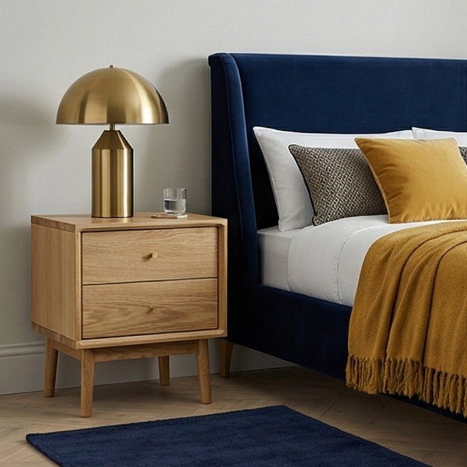 Wright Oak Bedside Table | Luxury Home Accessories | Heulog Glow