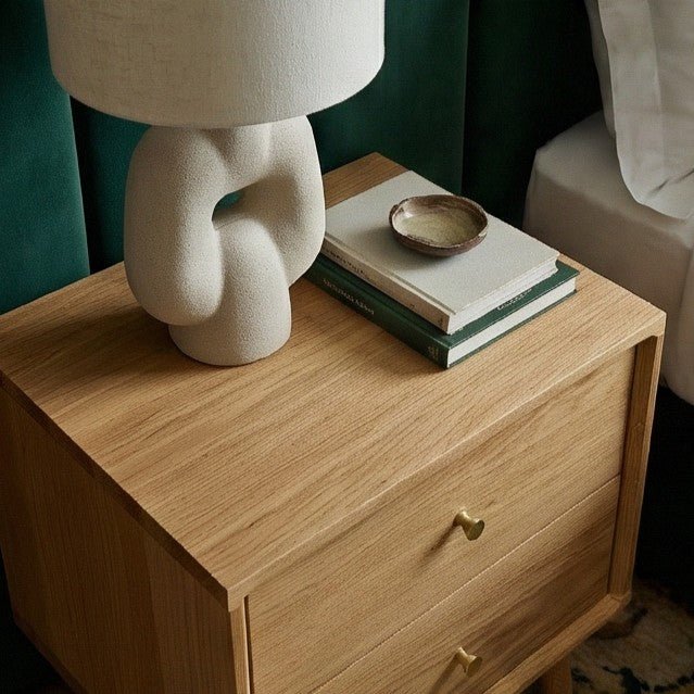 Wright Oak Bedside Table | Luxury Home Accessories | Heulog Glow