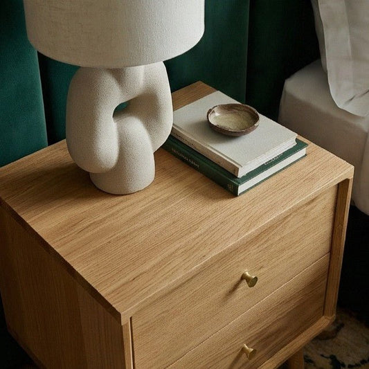 Wright Oak Bedside Table | Luxury Home Accessories | Heulog Glow