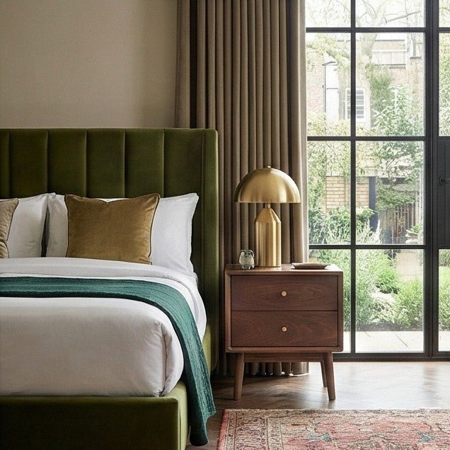 Wright Walnut Bedside Table | Luxury Home Accessories | Heulog Glow