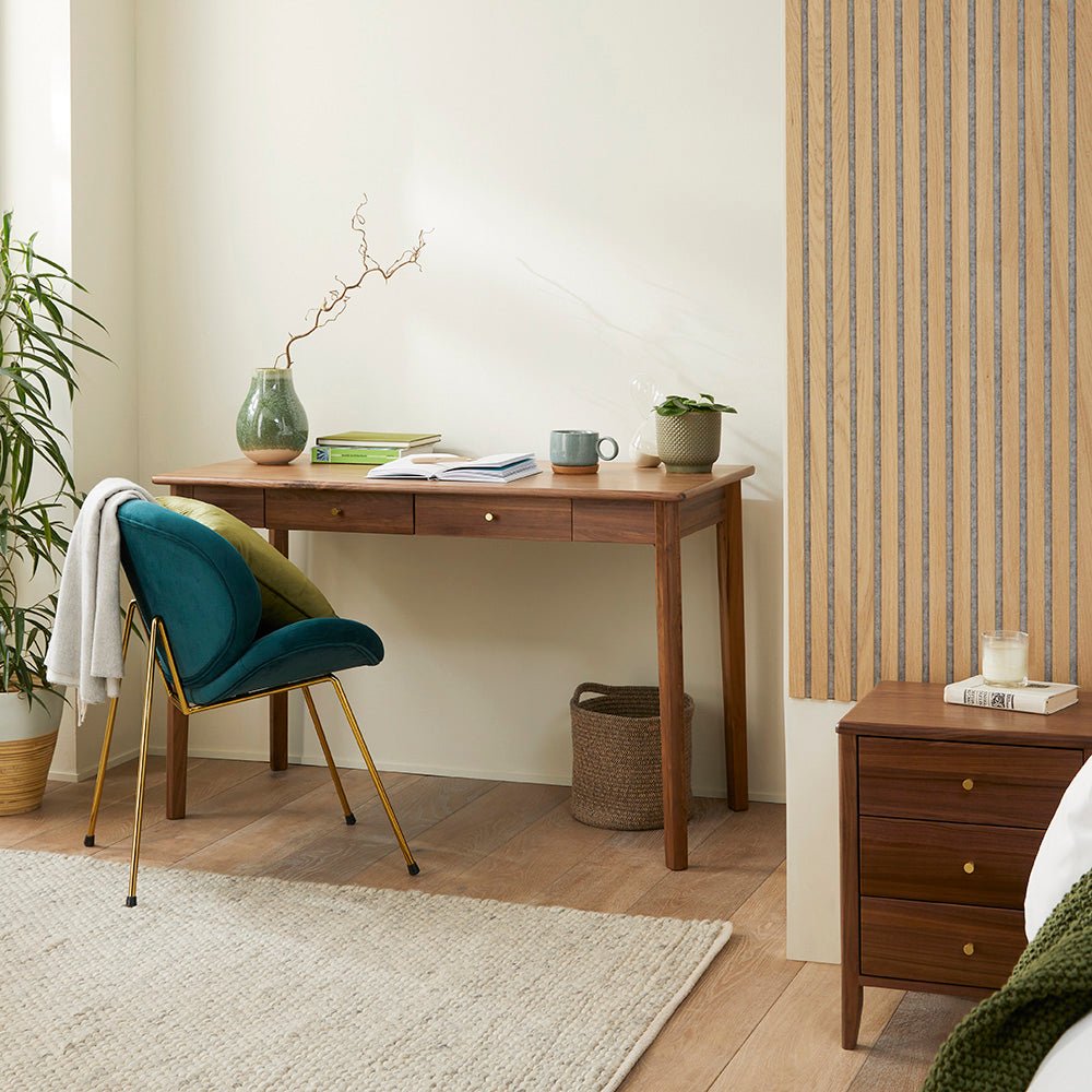 Wright Walnut Desk and Dressing Table | Luxury Home Accessories | Heulog Glow