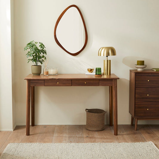 Wright Walnut Desk and Dressing Table | Luxury Home Accessories | Heulog Glow
