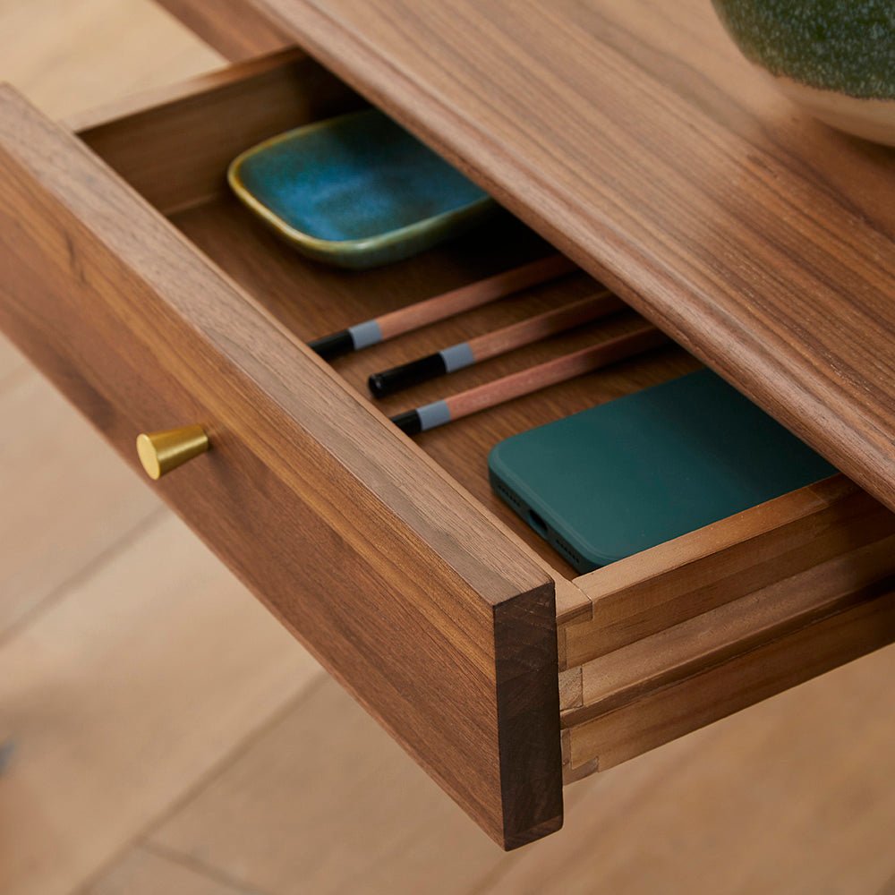 Wright Walnut Desk and Dressing Table | Luxury Home Accessories | Heulog Glow