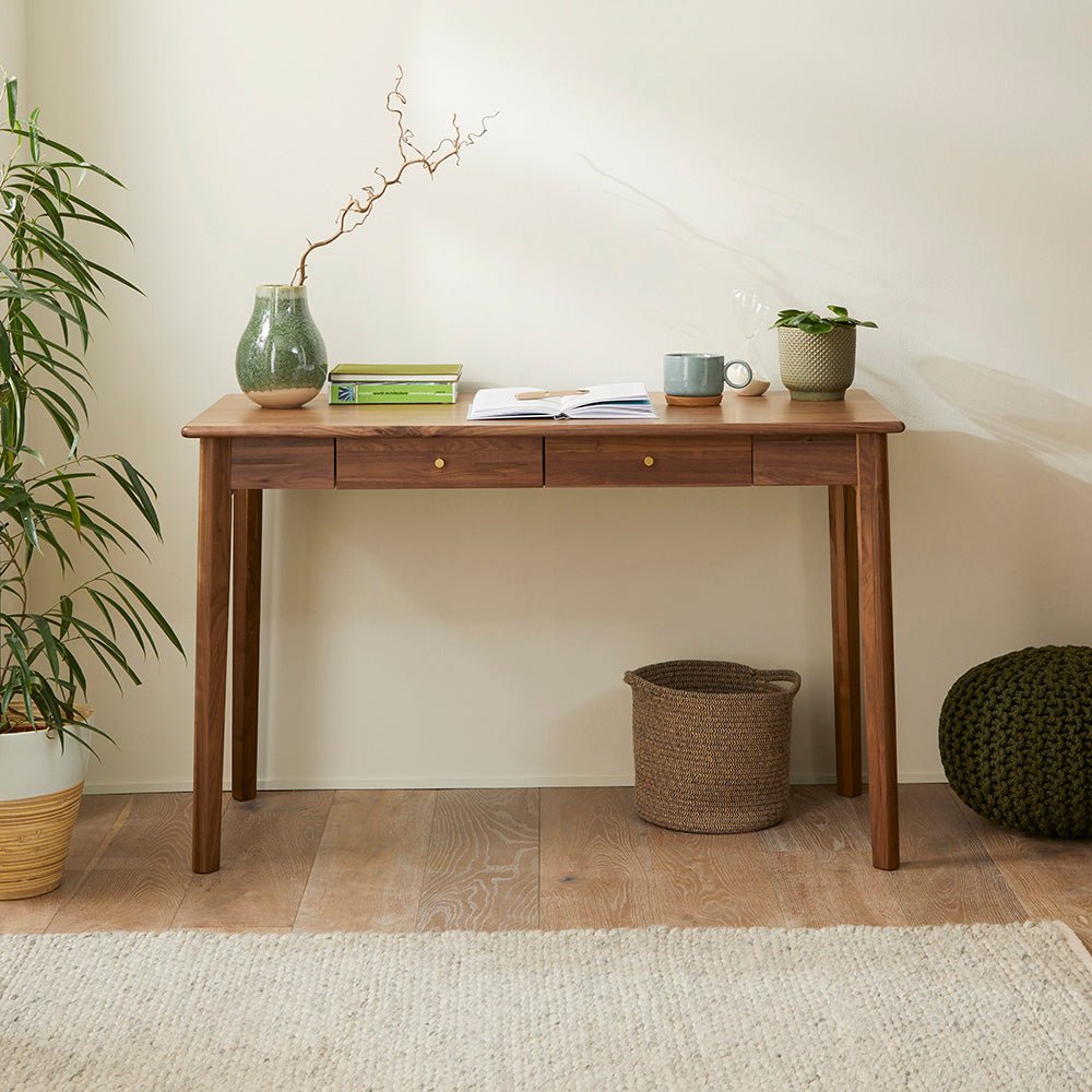 Wright Walnut Desk and Dressing Table | Luxury Home Accessories | Heulog Glow