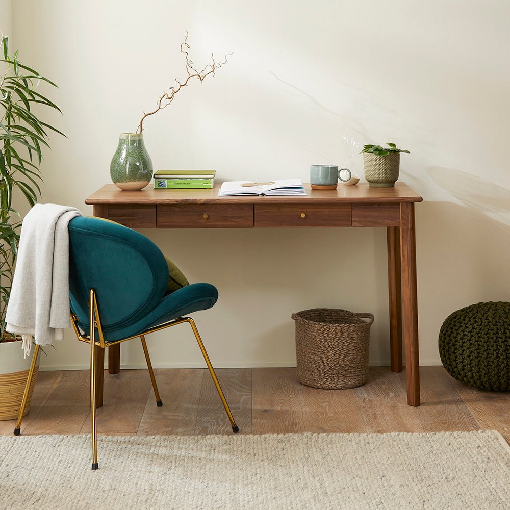 Wright Walnut Desk and Dressing Table | Luxury Home Accessories | Heulog Glow