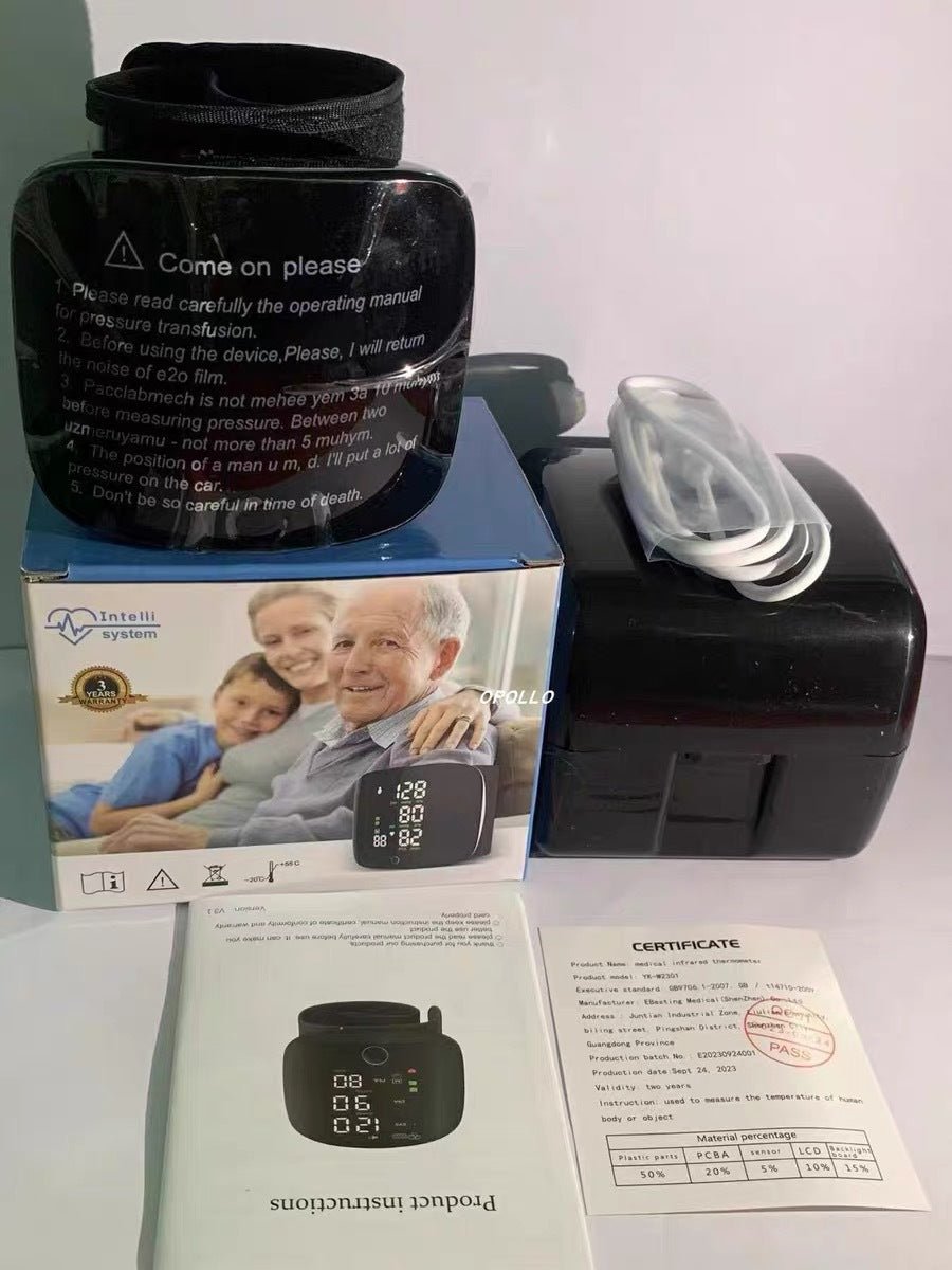 Wrist Sphygmomanometer Rechargeable Blood Pressure Meter Wrist Blood Pressure Eter Smart Touch Screen Blood Pressure Meter Household Electronics | Luxury Home Accessories | Heulog Glow