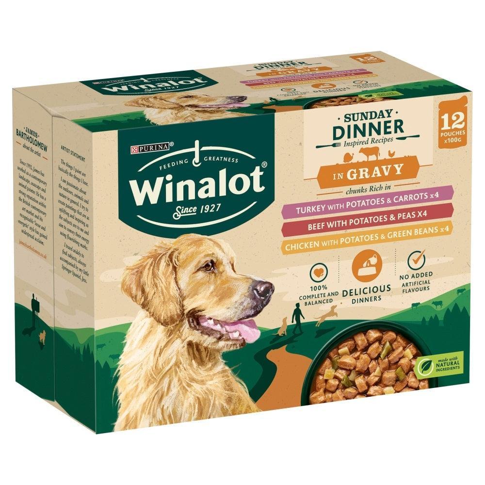 WWinalot Adult Sunday Dinner in Gravy 4 x 12 x 100g | Luxury Home Accessories | Heulog Glow