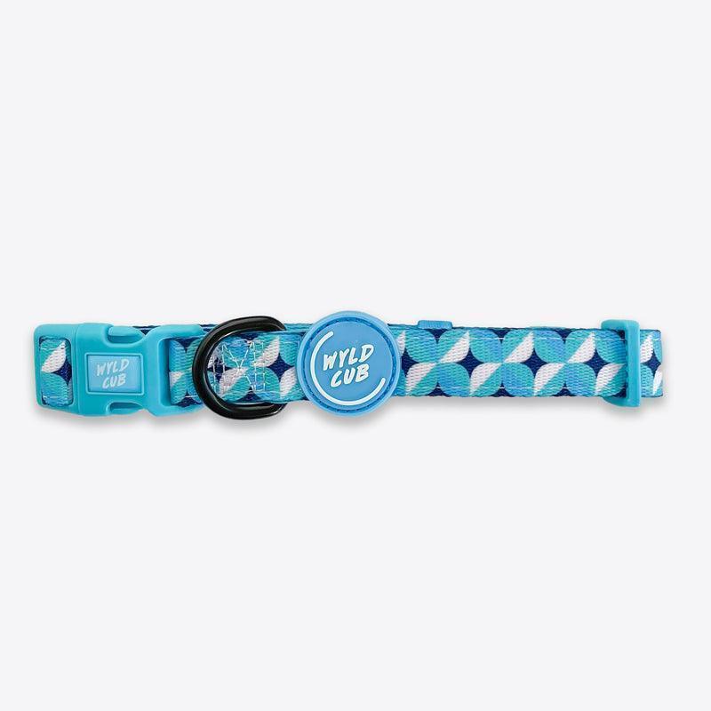 Wyld Cub - Adjustable Dog Collar: Knightsbridge Azure | Luxury Home Accessories | Heulog Glow
