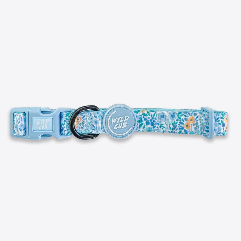 Wyld Cub - Adjustable Dog Collar: Notting Hill Sky | Luxury Home Accessories | Heulog Glow