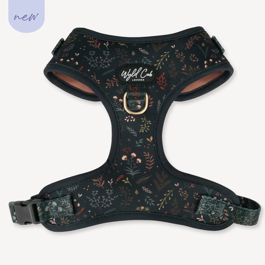 Wyld Cub - Adjustable Dog Harness: Chiswick Ravenwood | Luxury Home Accessories | Heulog Glow