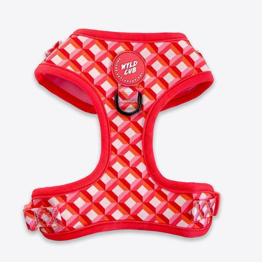 Wyld Cub - Adjustable Dog Harness: Knightsbridge Coral | Luxury Home Accessories | Heulog Glow