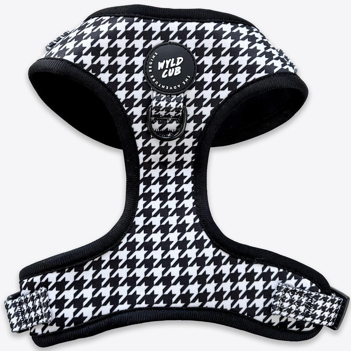 Wyld Cub - Adjustable Dog Harness: Knightsbridge Houndstooth | Luxury Home Accessories | Heulog Glow