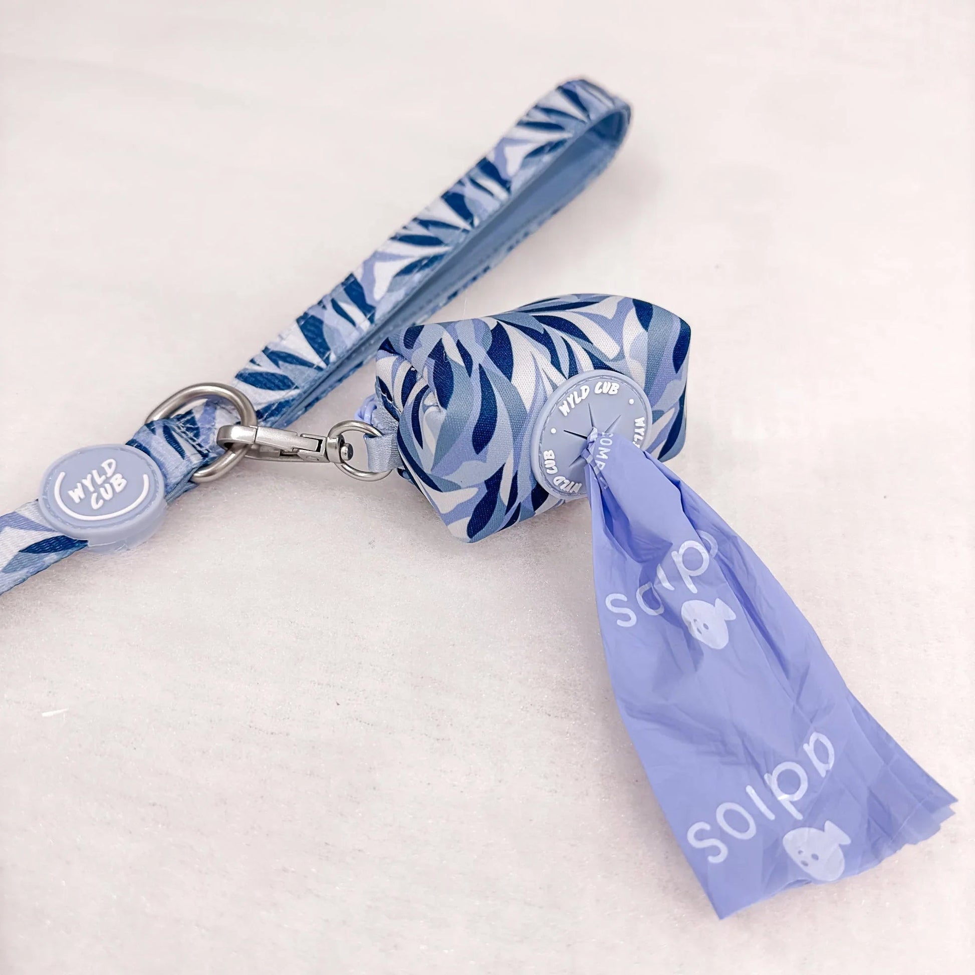 Wyld Cub - Dog Poop Bag Holder: Kew Celeste | Luxury Home Accessories | Heulog Glow