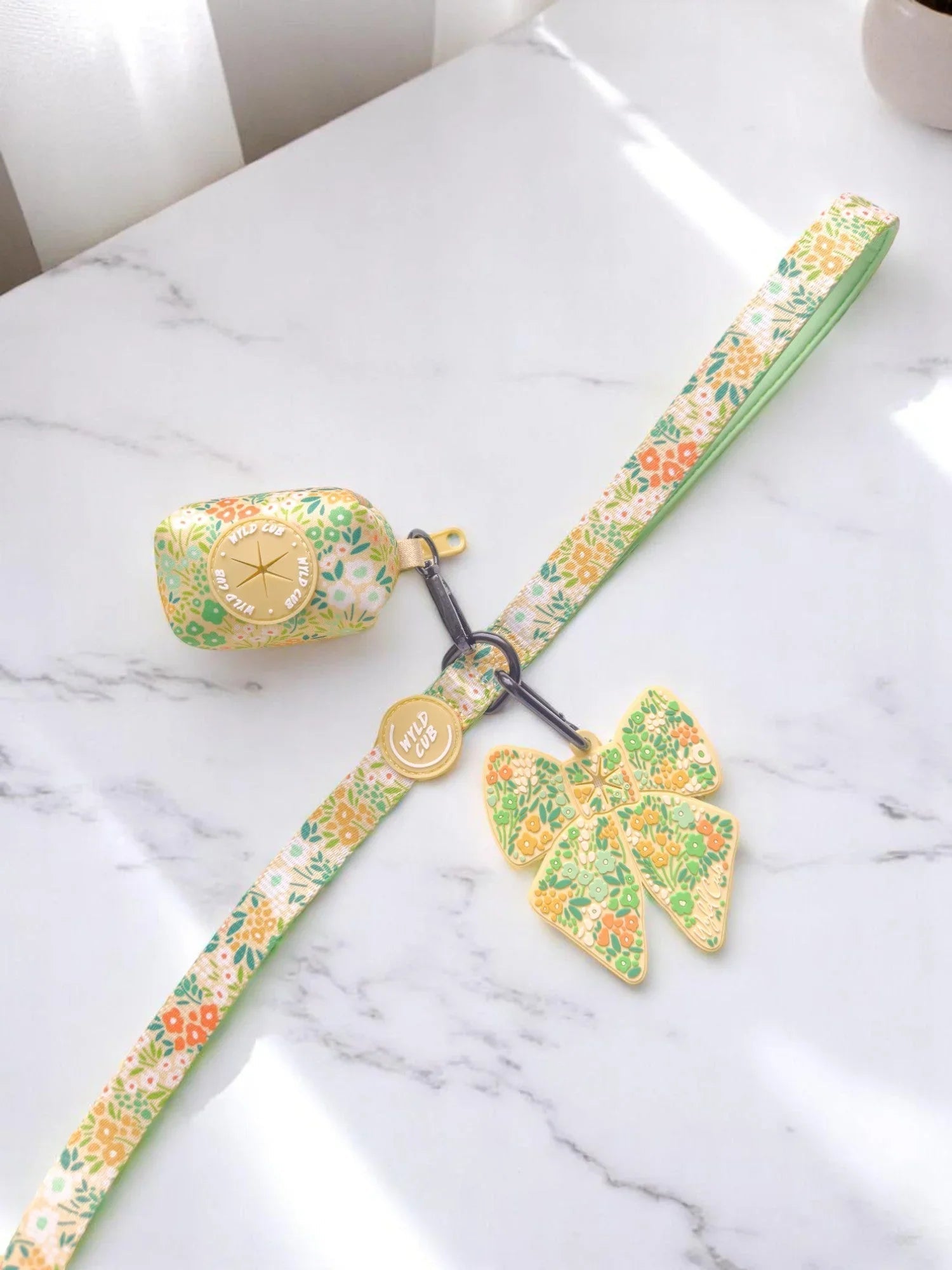 Wyld Cub - Poop Bag Caddy: Notting Hill Lemongrass | Luxury Home Accessories | Heulog Glow