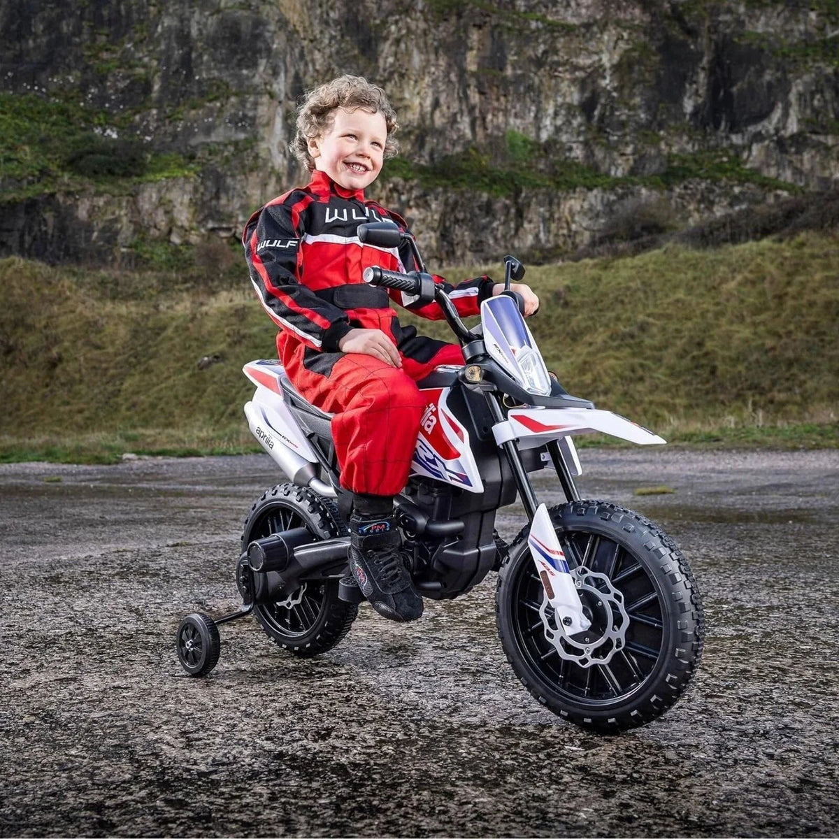 Xootz Aprilia 12V Electric Motorbike Ride On with Lithium Battery - White | Luxury Home Accessories | Heulog Glow