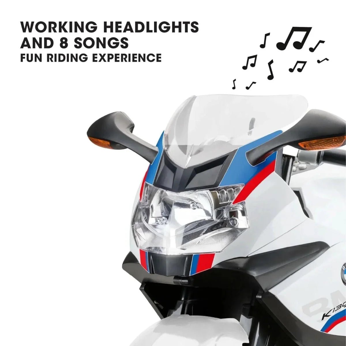 Xootz BMW 12.8V Electric Motorbike Ride On with Lithium Battery - White | Luxury Home Accessories | Heulog Glow