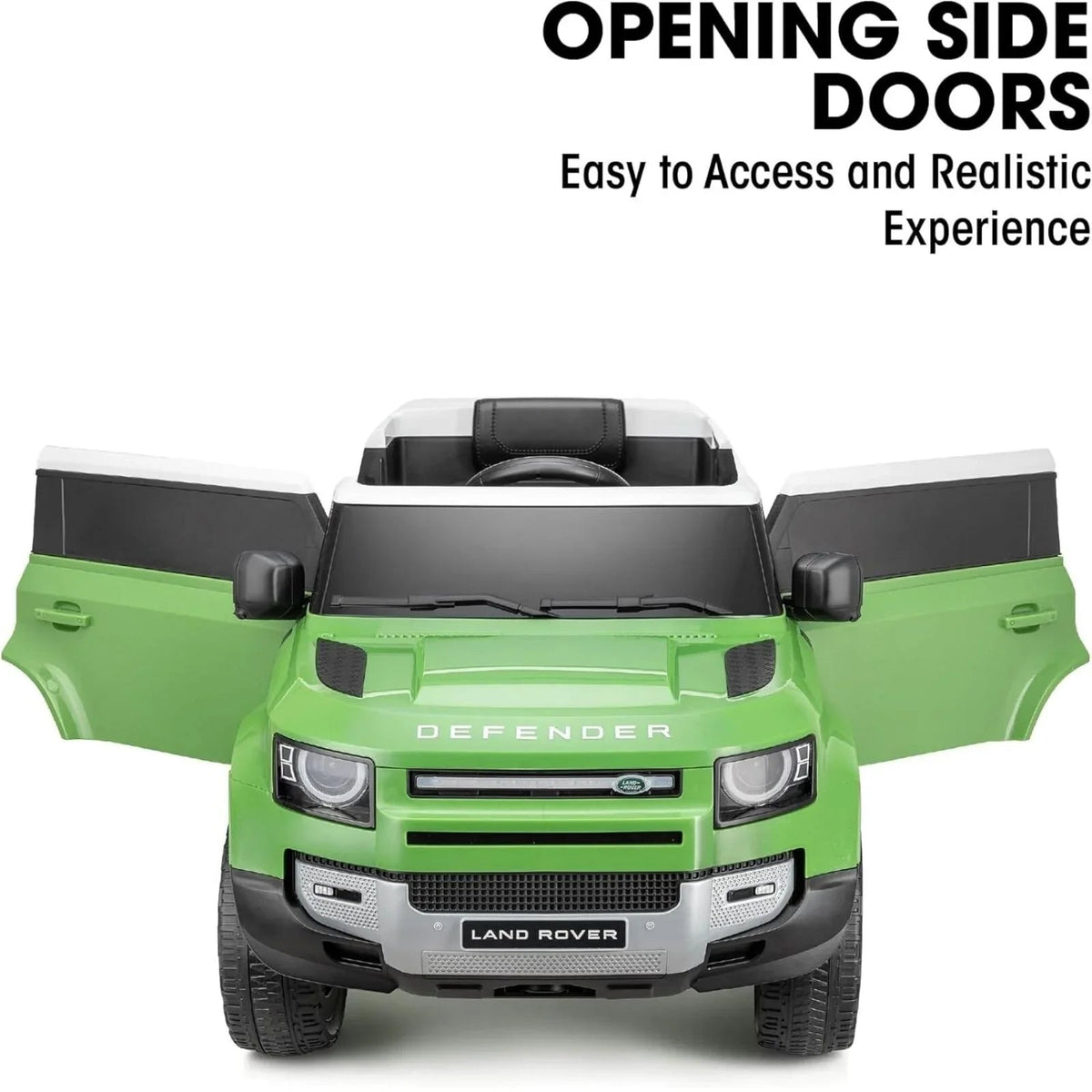 Xootz Land Rover Defender 12V Electric Ride On with Lithium Battery - Green | Luxury Home Accessories | Heulog Glow