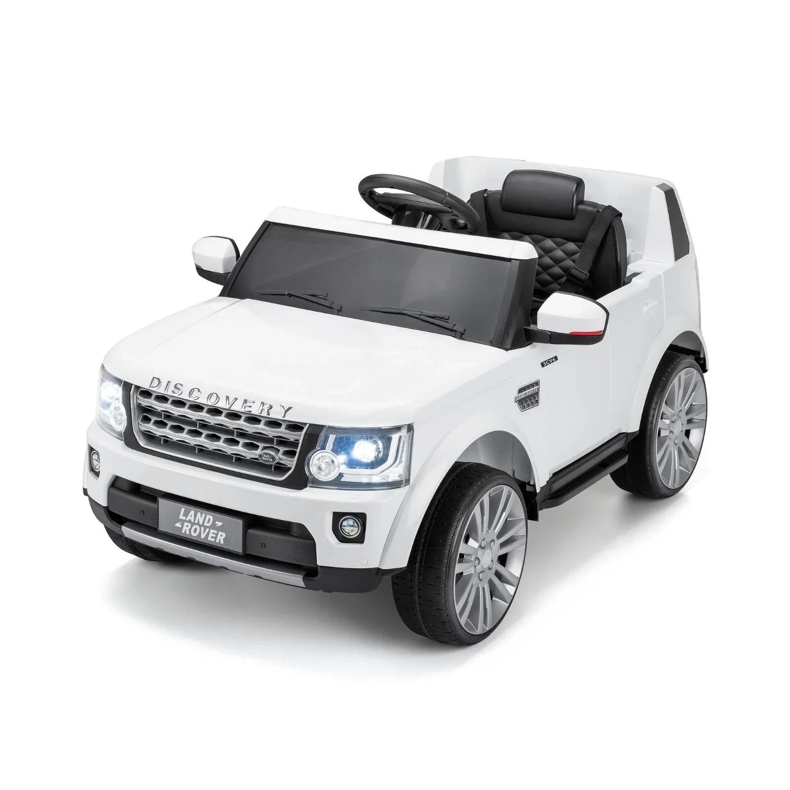 Xootz Land Rover Discovery 12v Ride On - White | Luxury Home Accessories | Heulog Glow